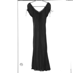 Vintage Betsey Johnson sheer midi dress pinup lace